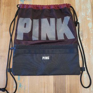 PINK Drawstring Gym Backpack